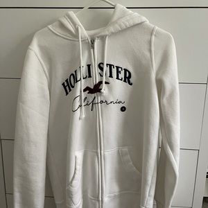 Hollister White Zip Up